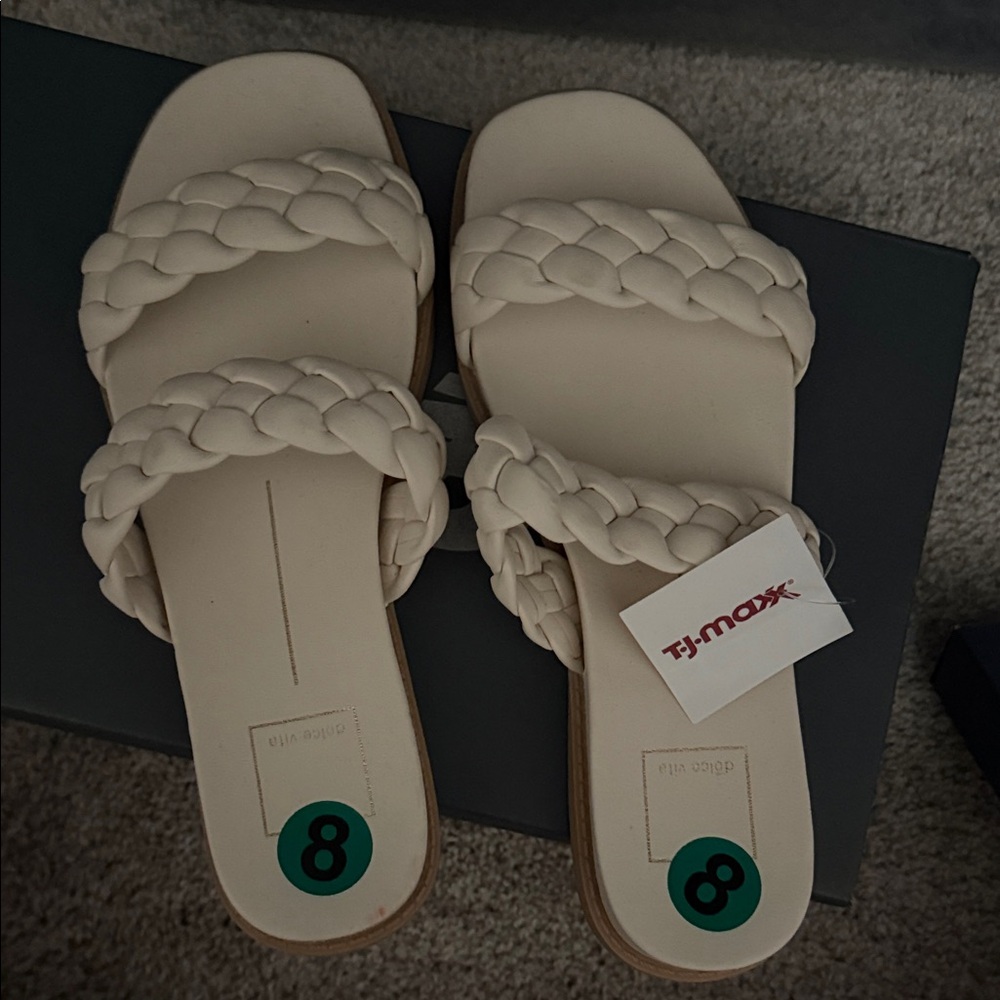 Dolce Vita Cream Braided Sandals